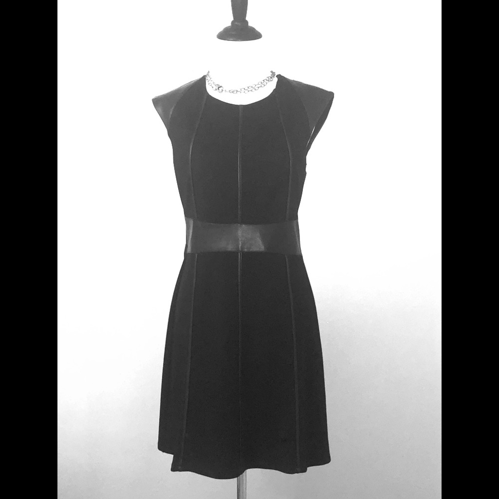 Bailey 44 Dress with vegan leather trim